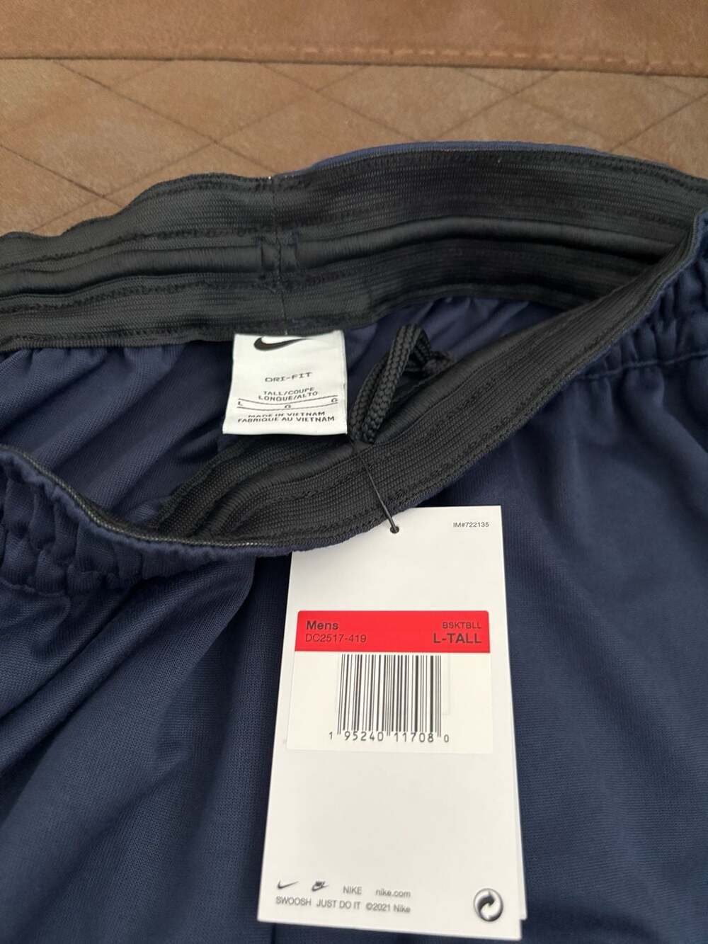 Nike Dri-Fit Athletic Shorts Navy Blue Size Large Tall - Picture 4 of 8